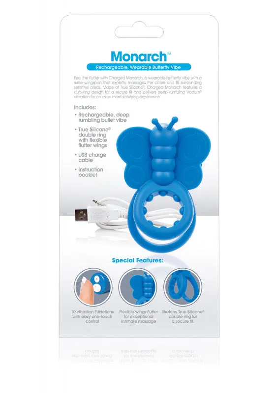 Charged Monarch Wearable Butterfly Vibe - Blue