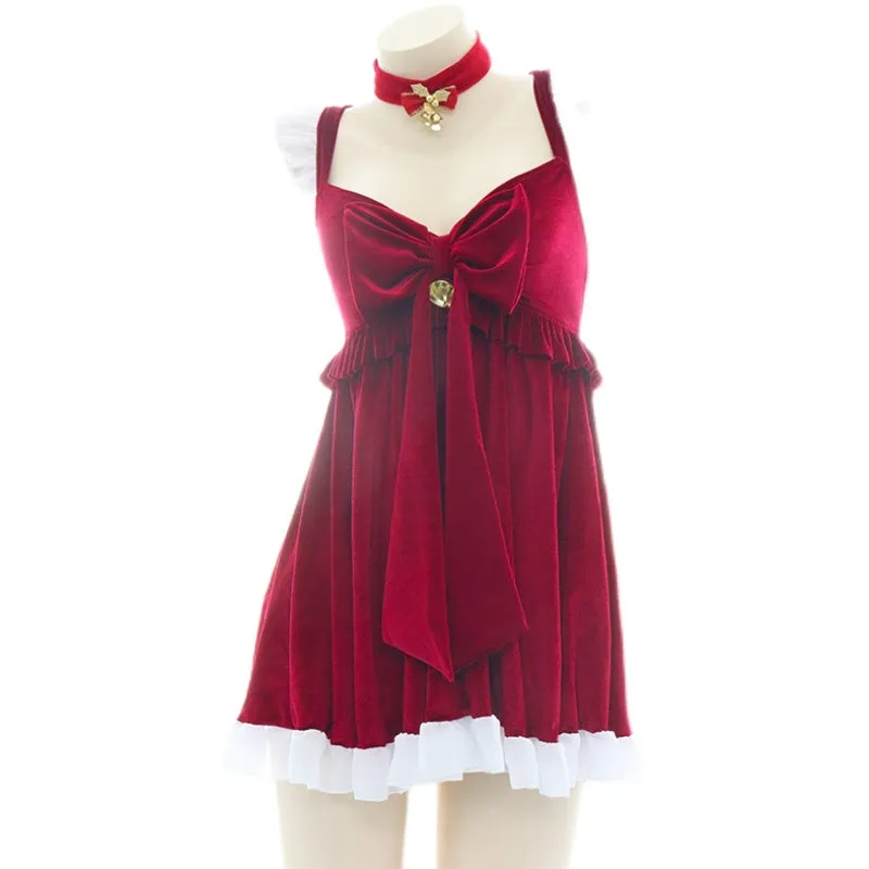 Christmas strappy lace dress AN0054