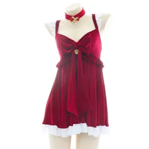 Christmas strappy lace dress AN0054