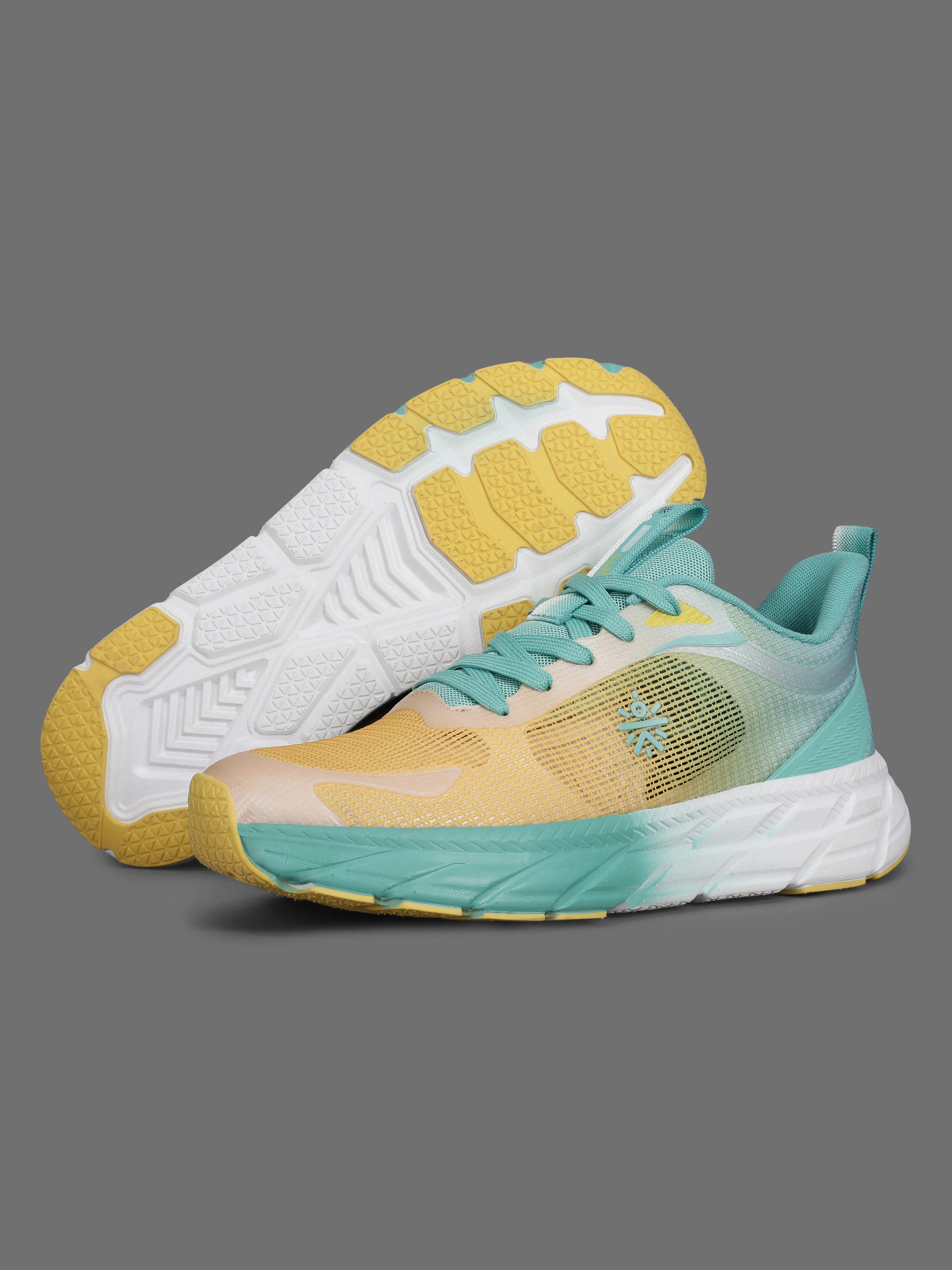 cult Men's Fortis Running Shoes - Yellow/Mint Green