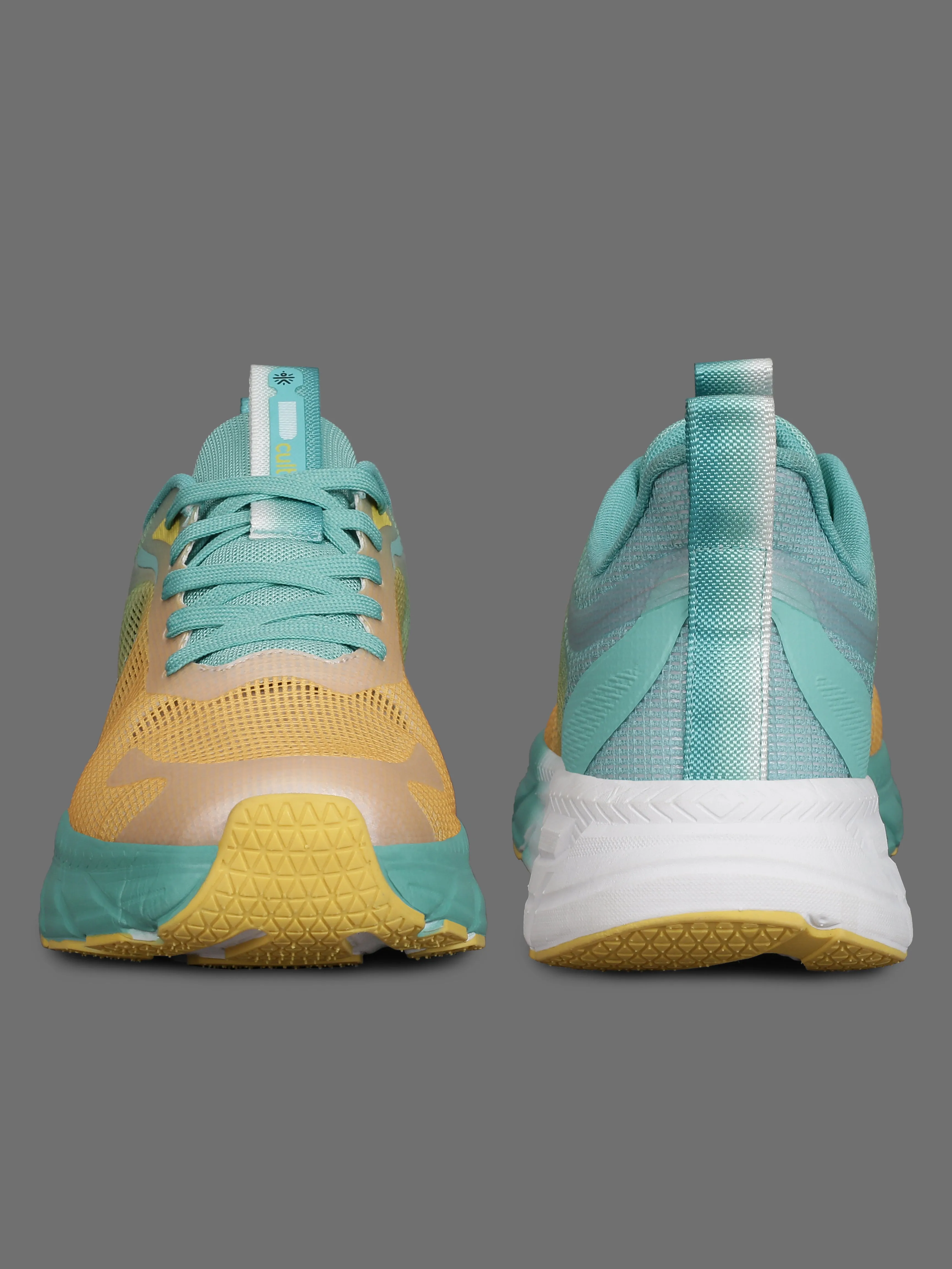 cult Men's Fortis Running Shoes - Yellow/Mint Green