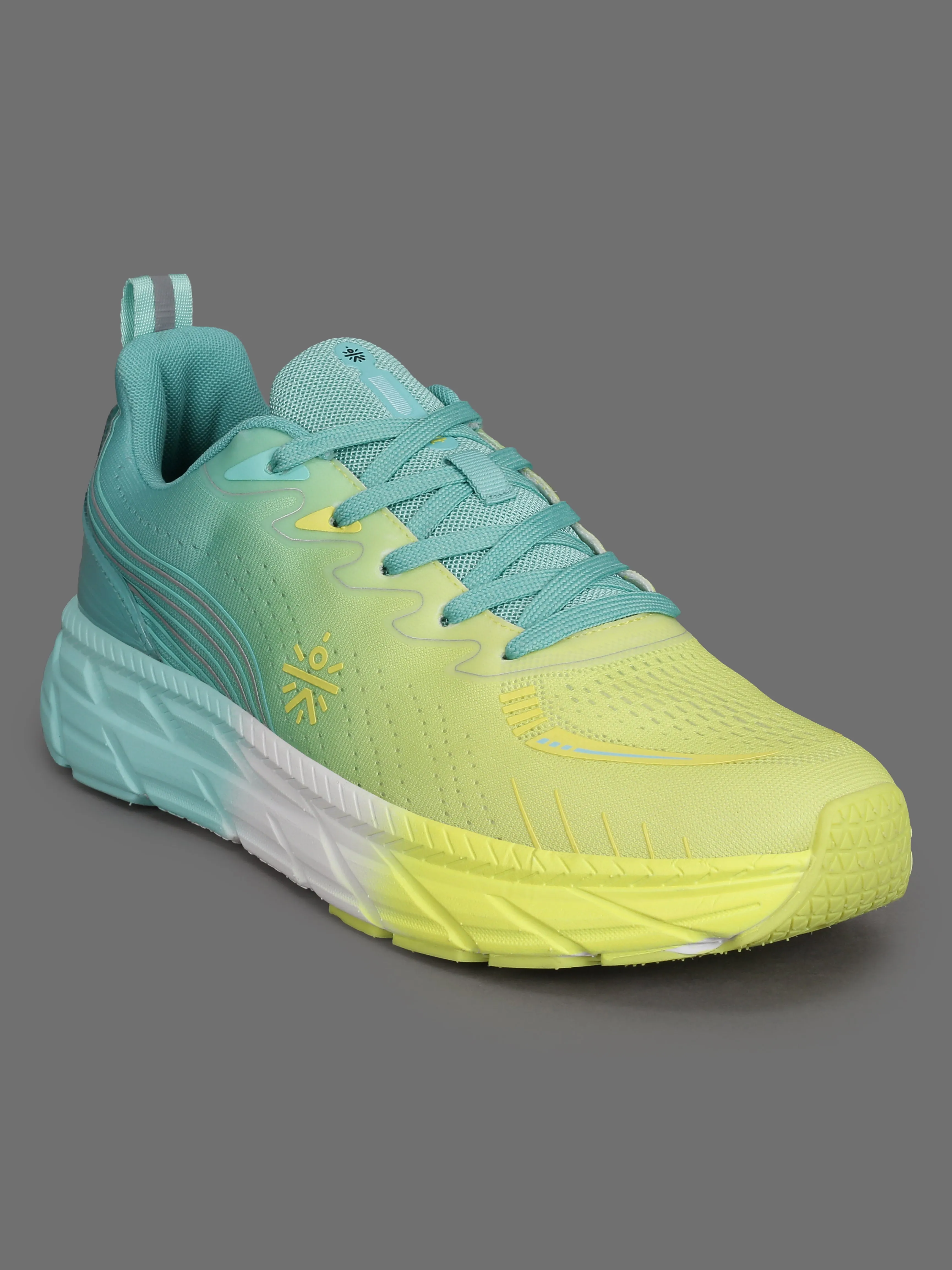 cult Men's Raptor Running Shoes - Lemon Yellow/Mint Green