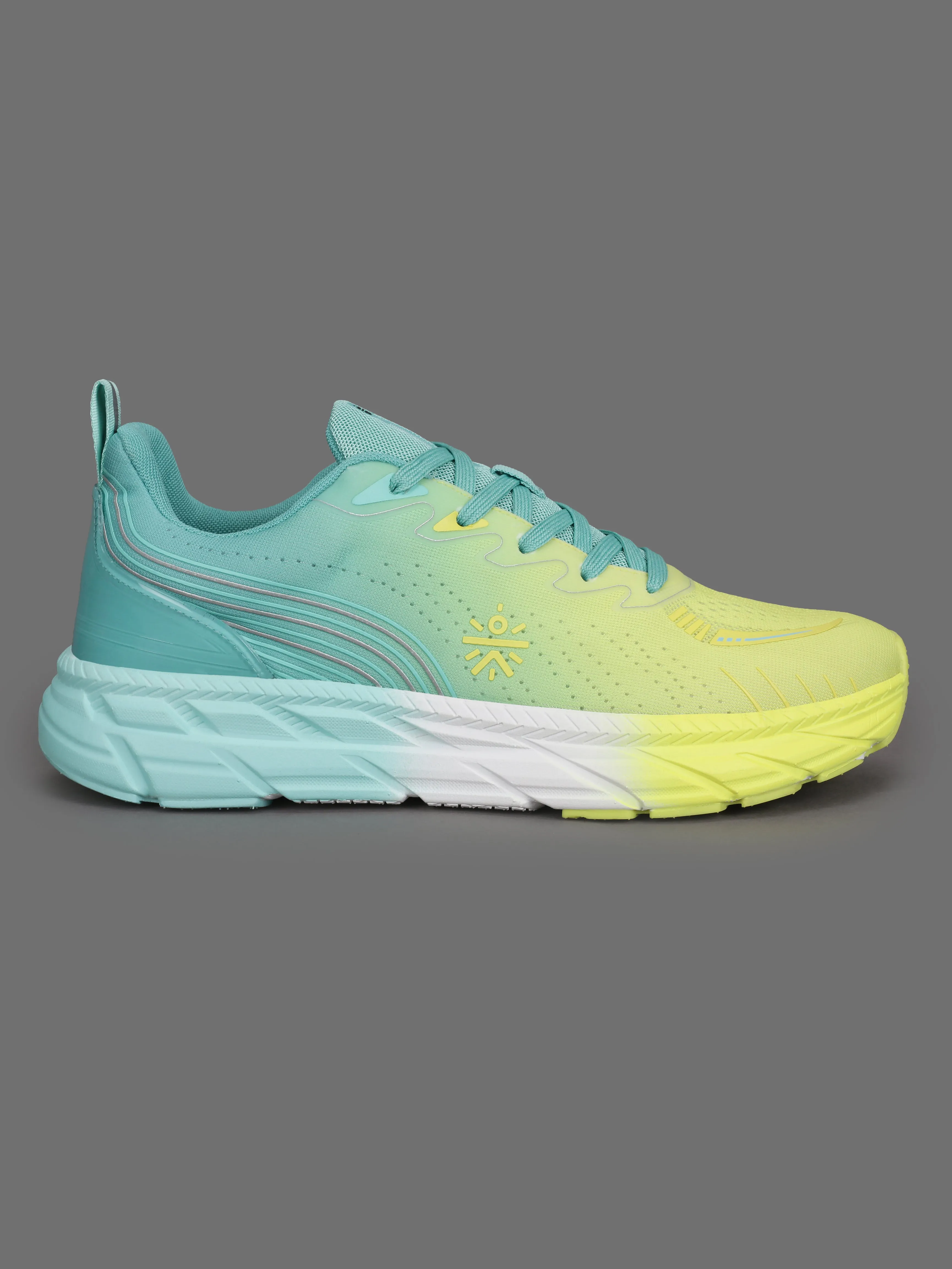 cult Men's Raptor Running Shoes - Lemon Yellow/Mint Green