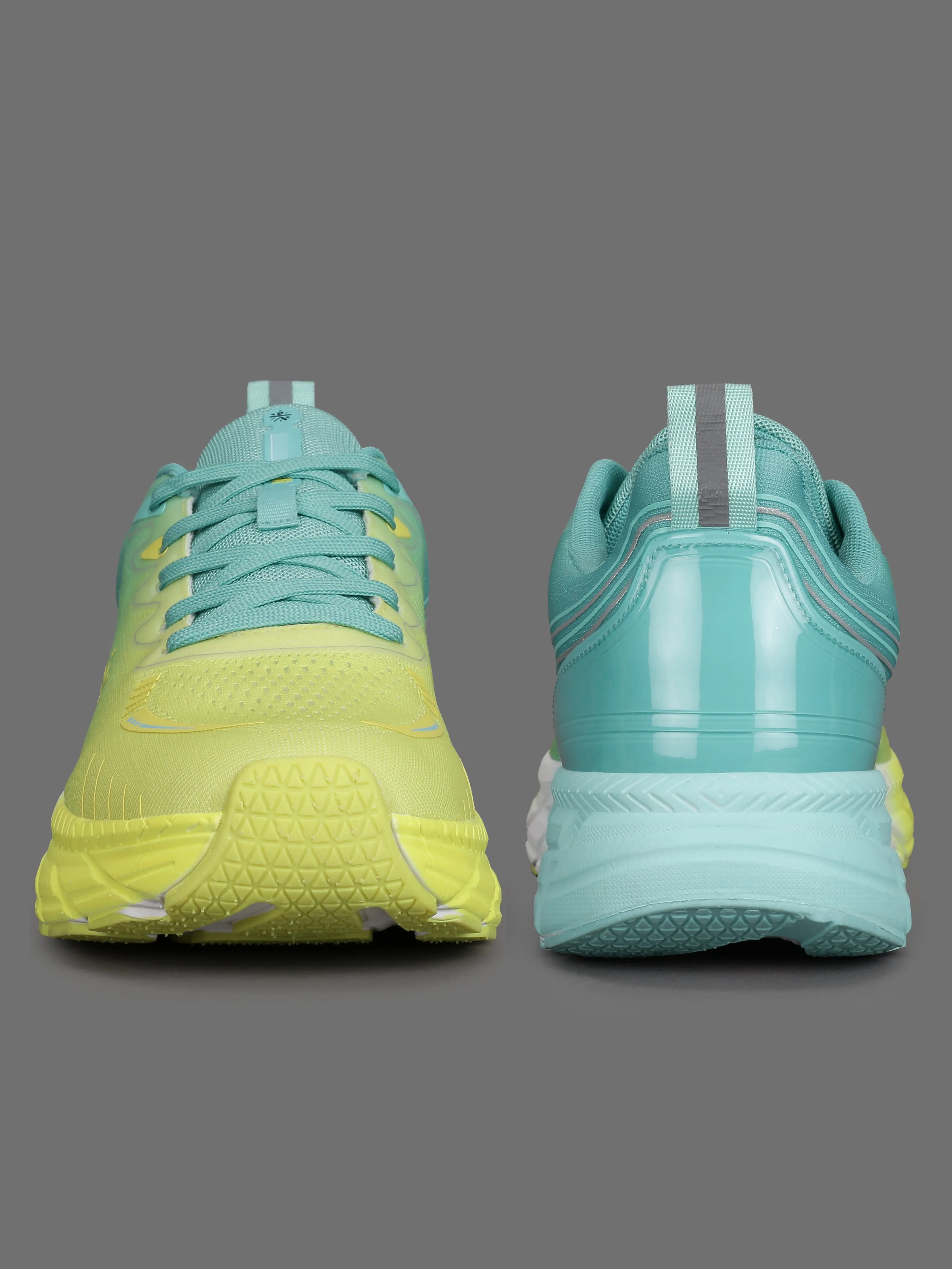 cult Men's Raptor Running Shoes - Lemon Yellow/Mint Green