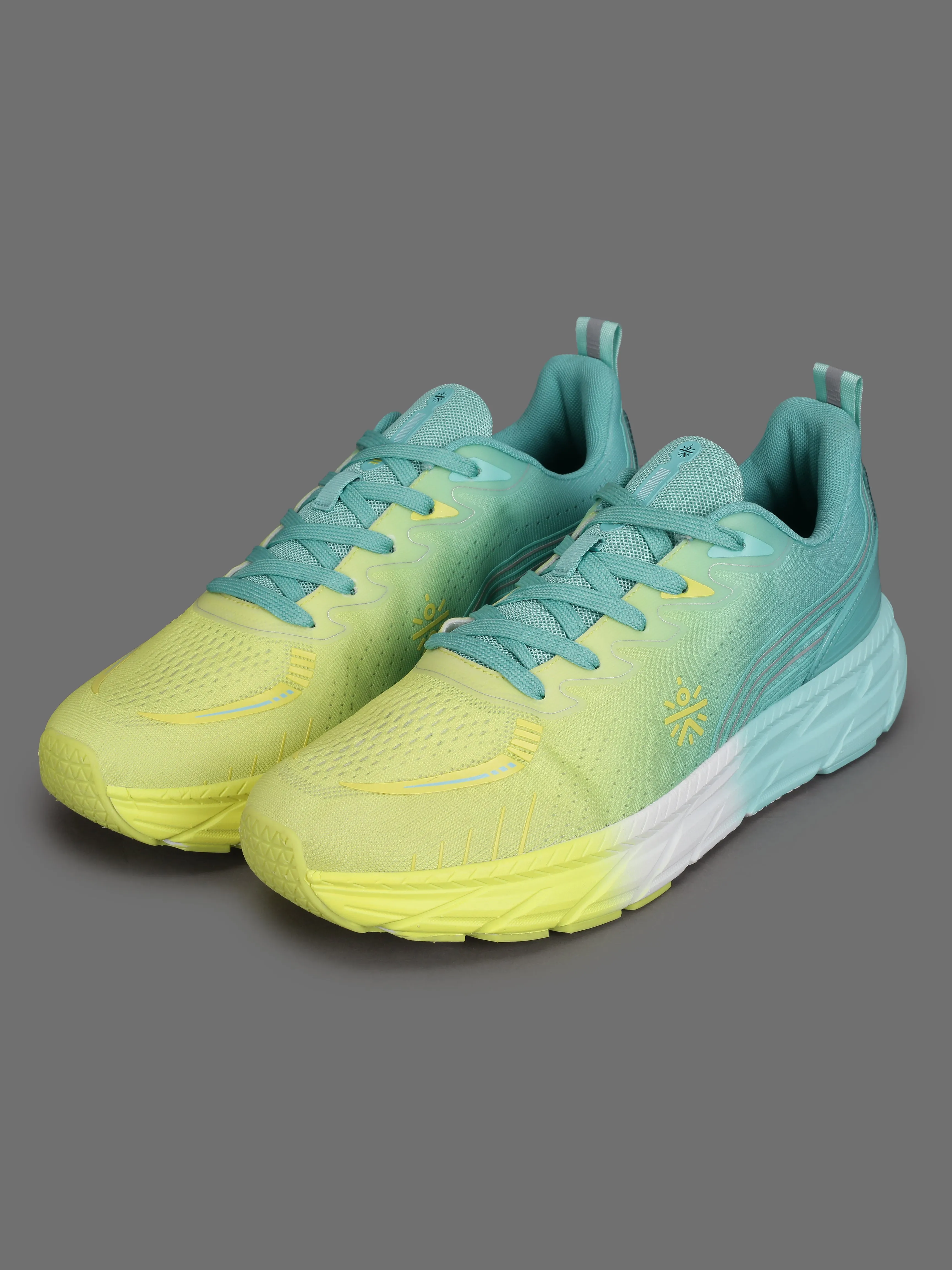 cult Men's Raptor Running Shoes - Lemon Yellow/Mint Green