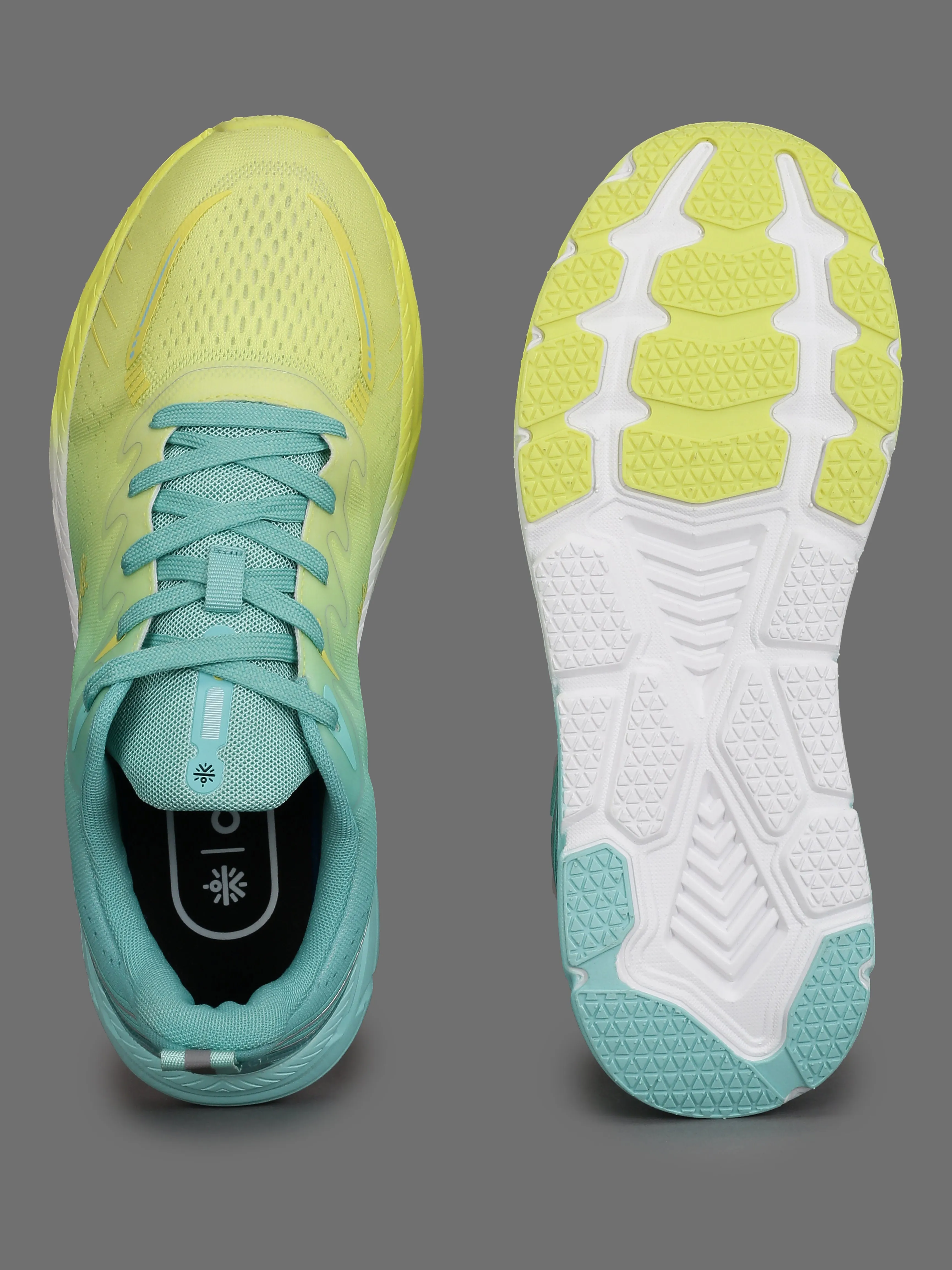 cult Men's Raptor Running Shoes - Lemon Yellow/Mint Green