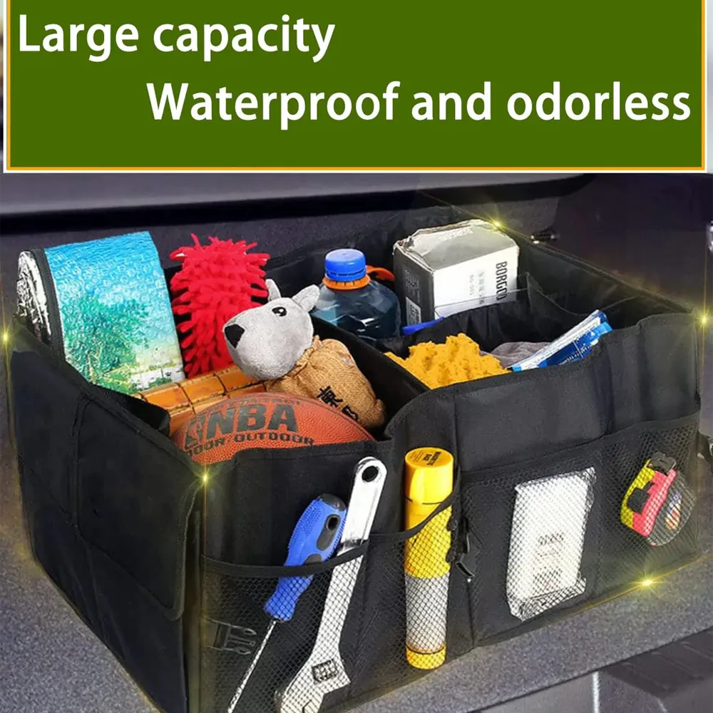 Custom Text For Car Trunk Organizer, Compatible with All Cars, Foldable Car Trunk Storage Box, Storage Bag, Waterproof, Dust-proof, Stain-Resistant SA12997