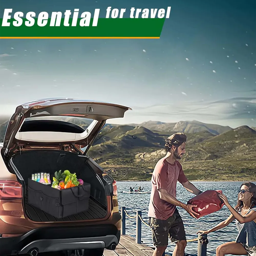 Custom Text For Car Trunk Organizer, Compatible with All Cars, Foldable Car Trunk Storage Box, Storage Bag, Waterproof, Dust-proof, Stain-Resistant SA12997