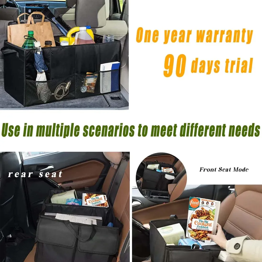 Custom Text For Car Trunk Organizer, Compatible with All Cars, Foldable Car Trunk Storage Box, Storage Bag, Waterproof, Dust-proof, Stain-Resistant SA12997