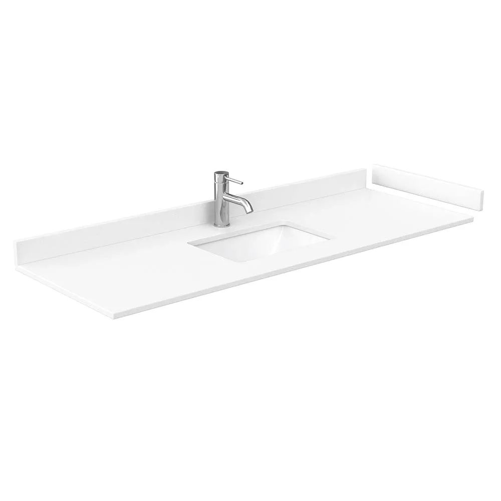 Daria 60 Inch Single Bathroom Vanity in Dark Gray