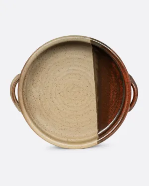 Dipped Pottery Serving Bowl