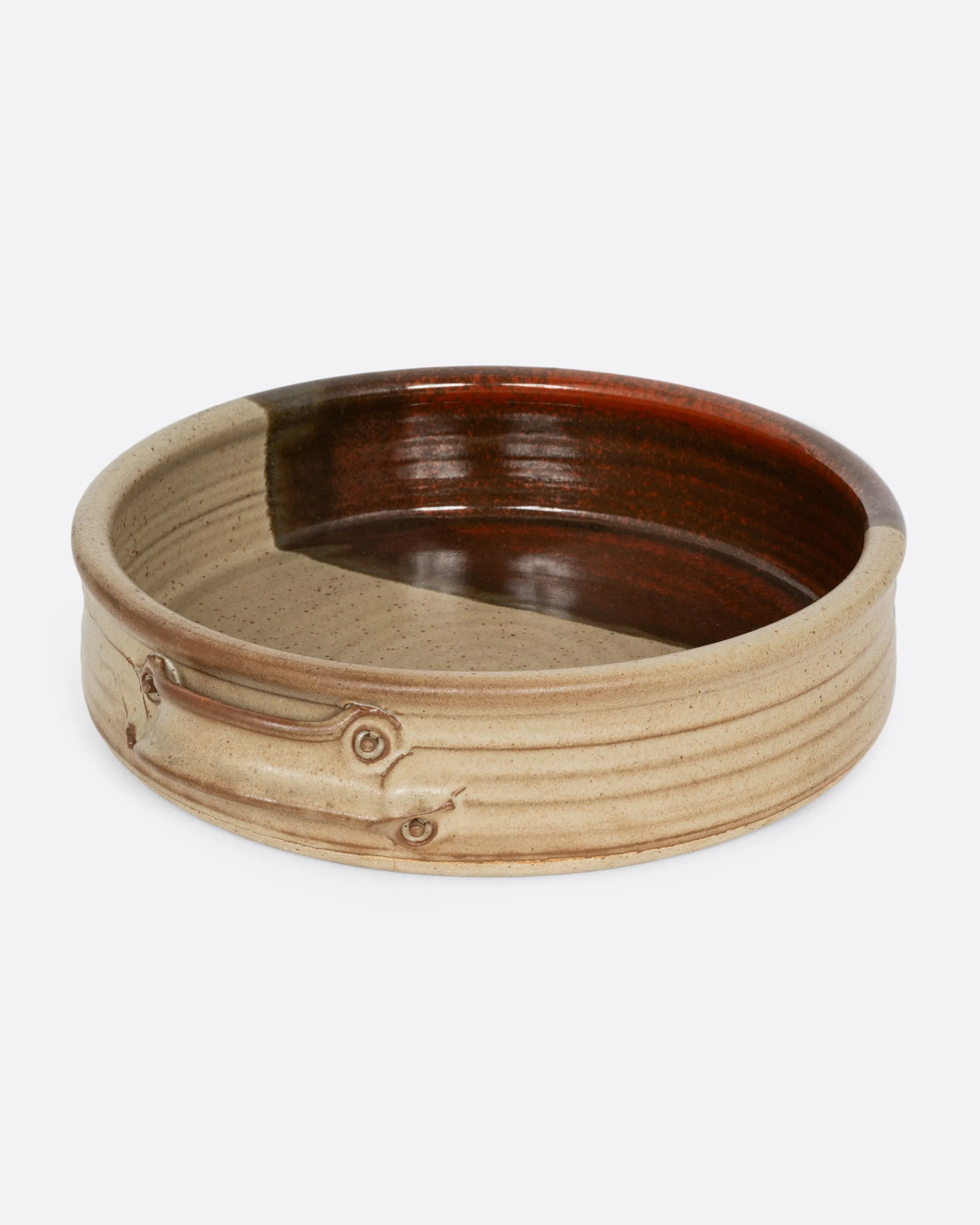 Dipped Pottery Serving Bowl