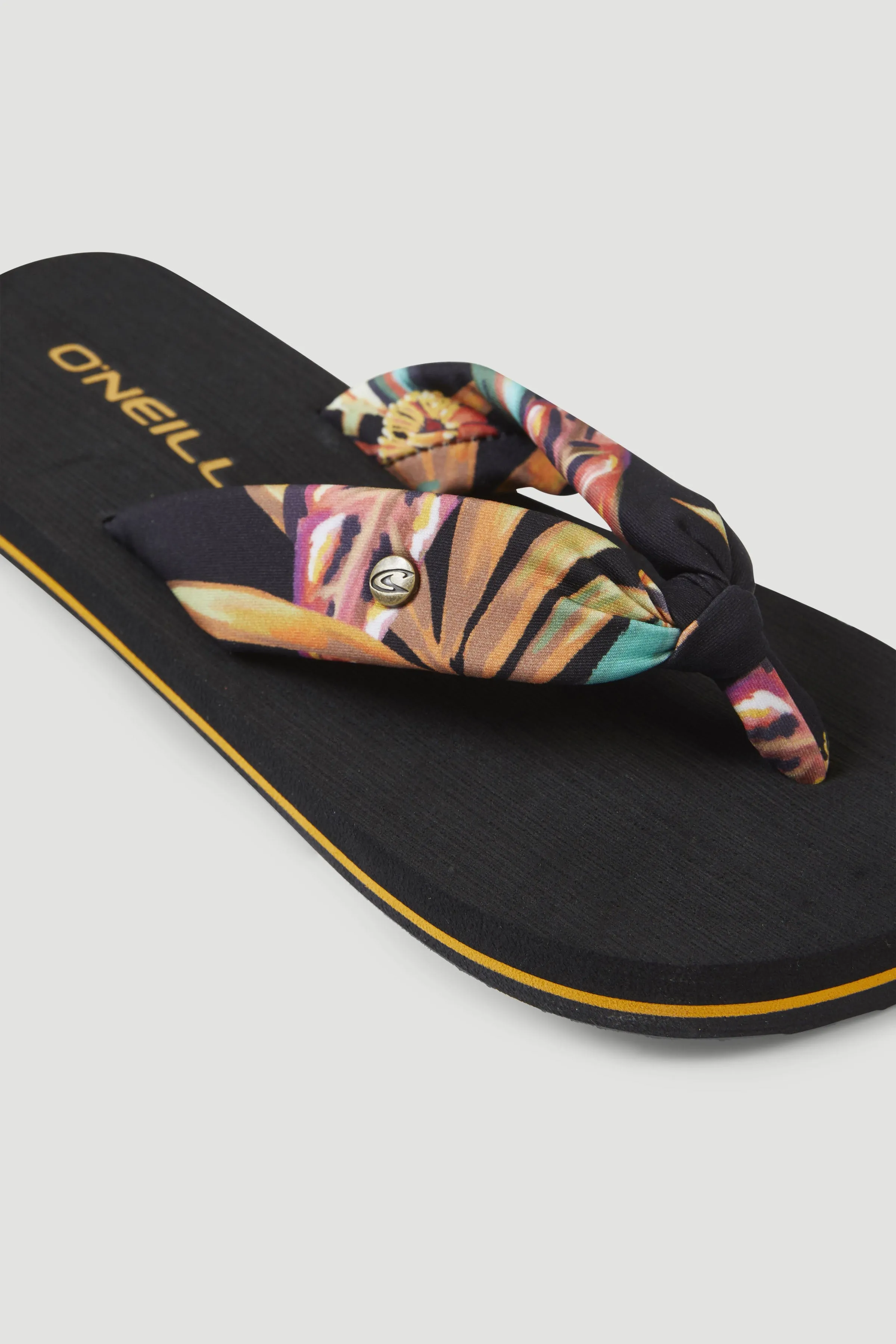Ditsy Sun Sandalen | Black Tropical Flower