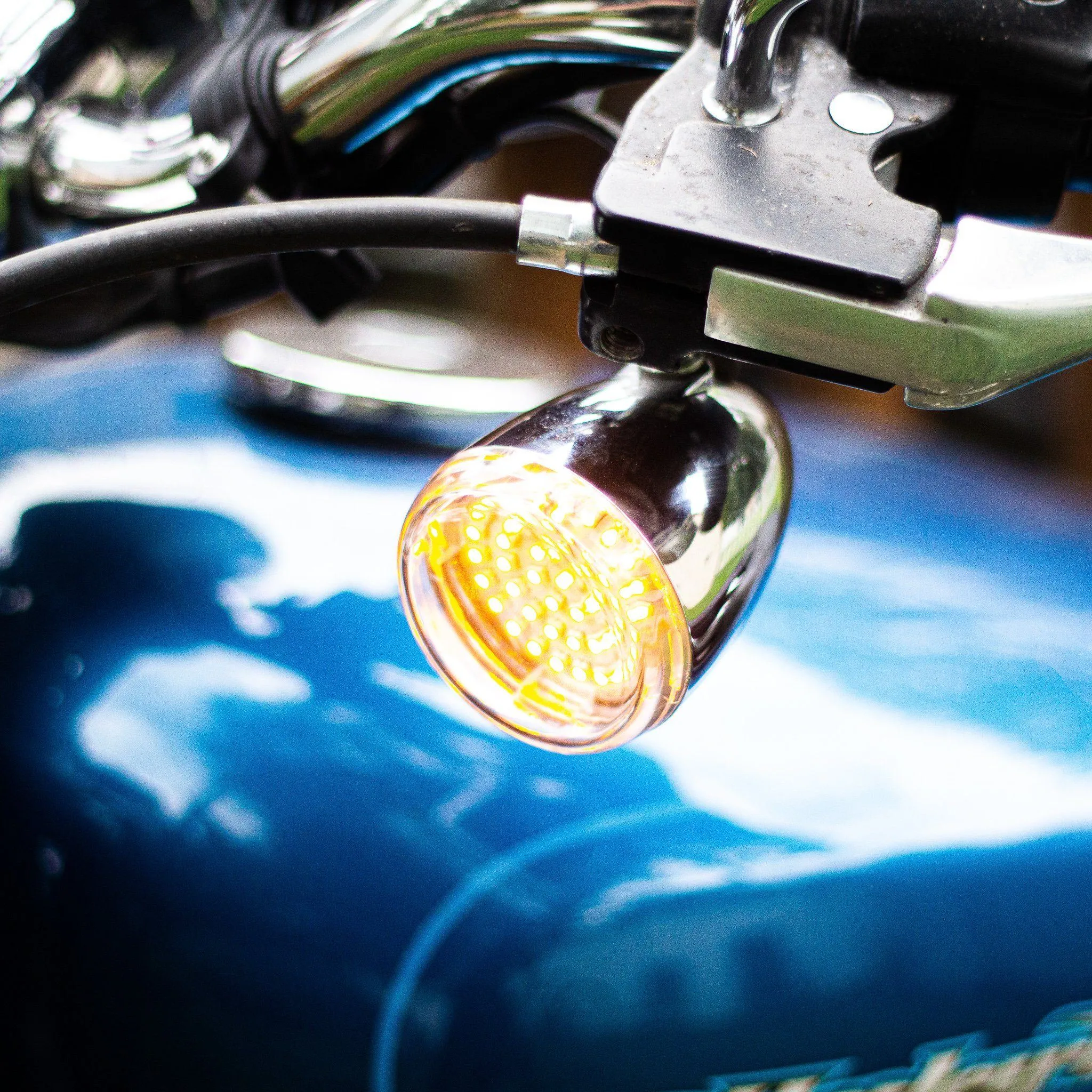 Eagle Lights SUNBURST 2" Front LED Turn Signals For Harley Davidson and Yamaha Models