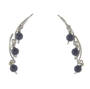 Ear Vine Sterling Silver Onyx