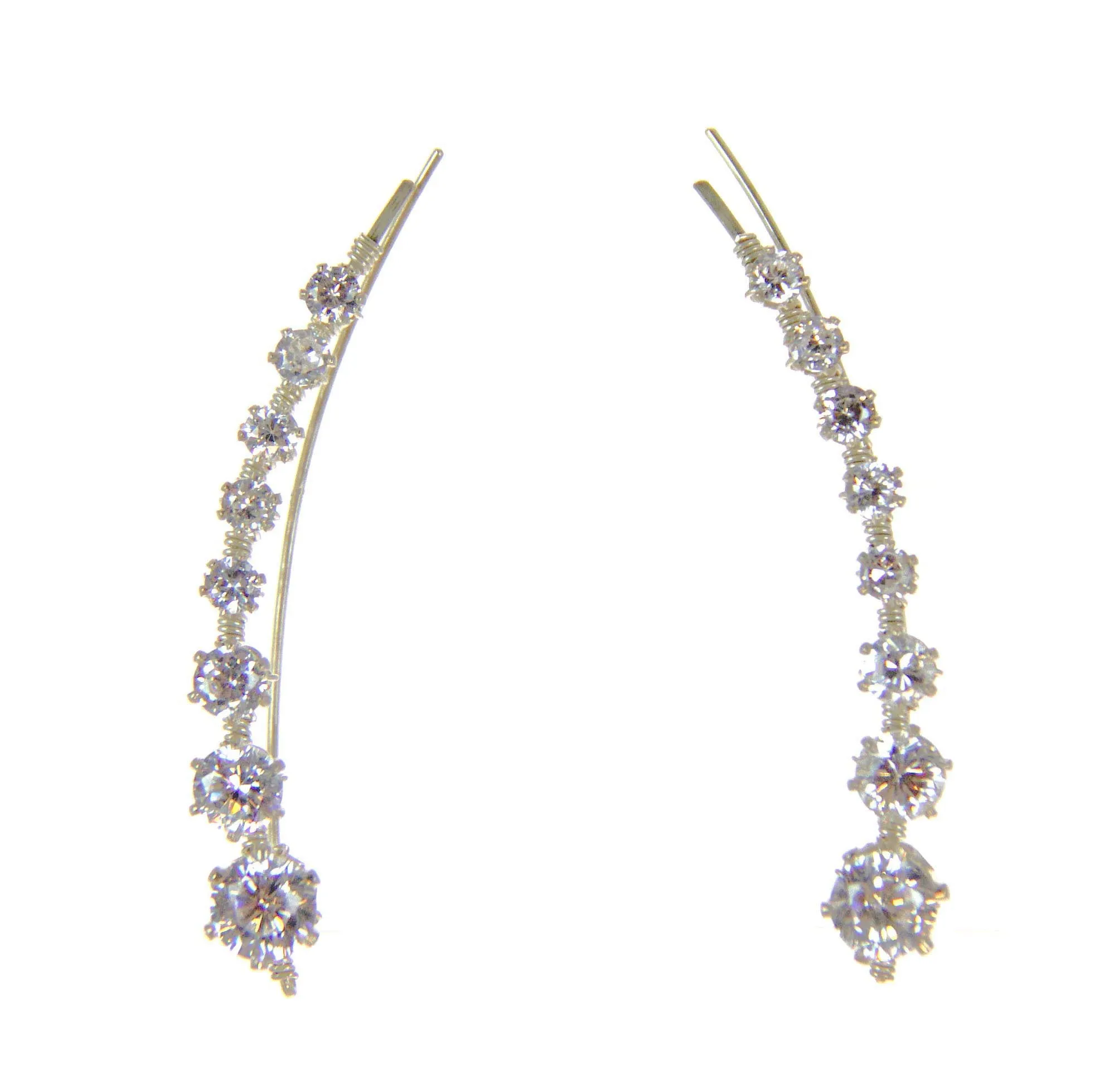 Ear Vine Sterling with 8 Cubic Zirconia