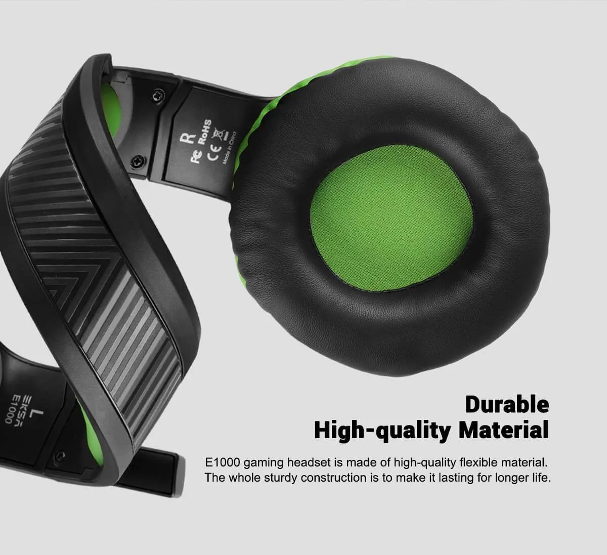 EKSA E1000 USB Plug-to-Play 7.1 Surround Sound Gaming Headset