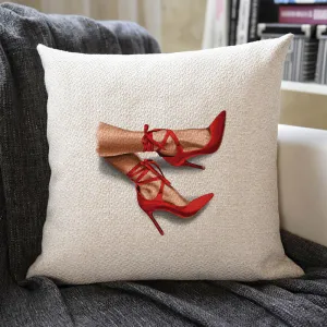 Elegant Highheels Linen Pillowcase