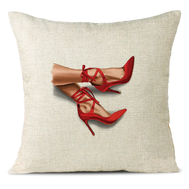 Elegant Highheels Linen Pillowcase