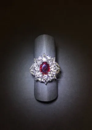 Elegant Ruby Diamond Ring