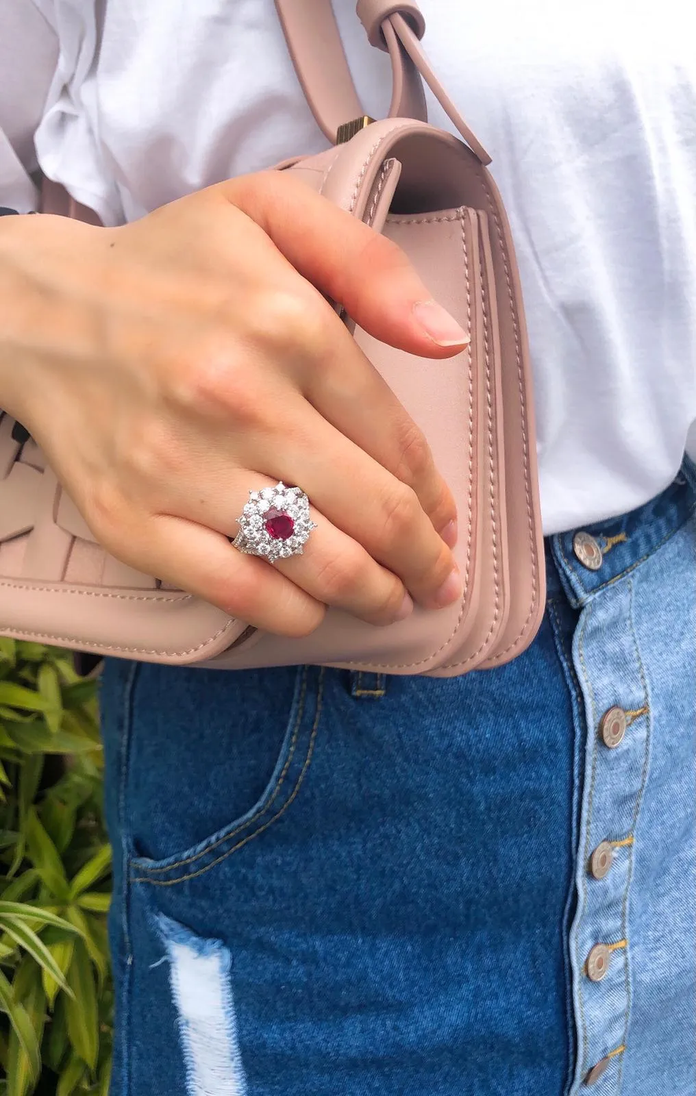 Elegant Ruby Diamond Ring
