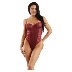 Fantasy Lingerie Edge Crotchless Open Back Teddy