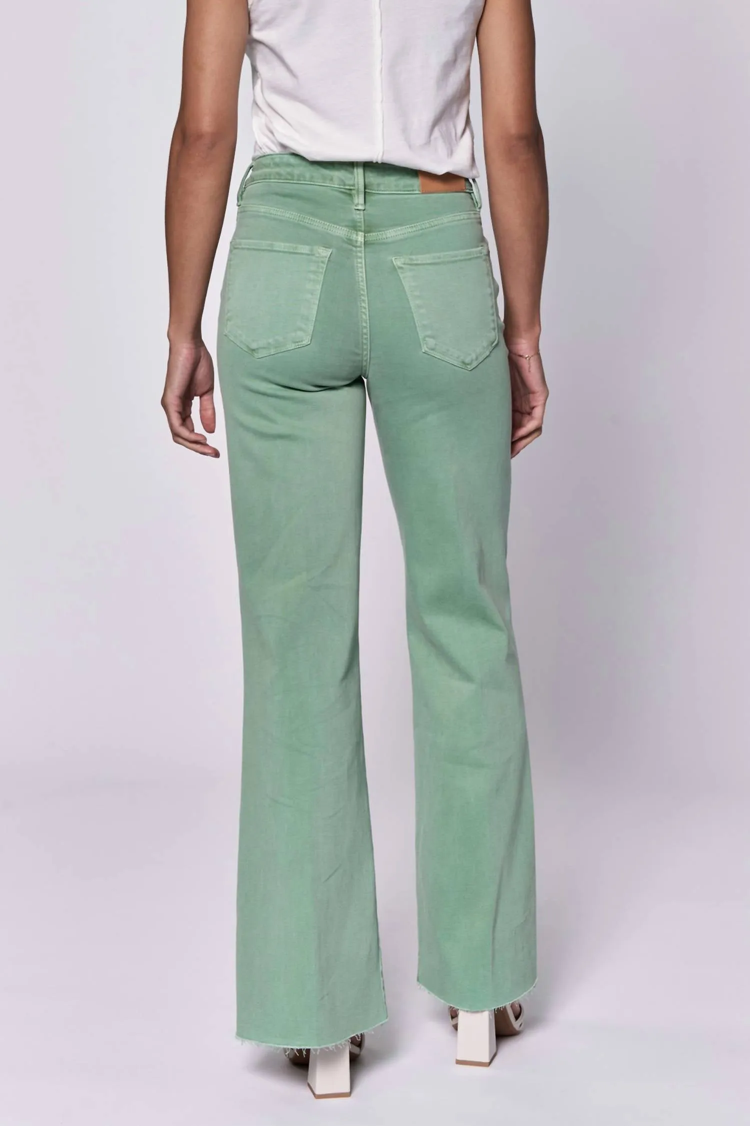 Fiona Wide Leg Jean In Iceberg Green