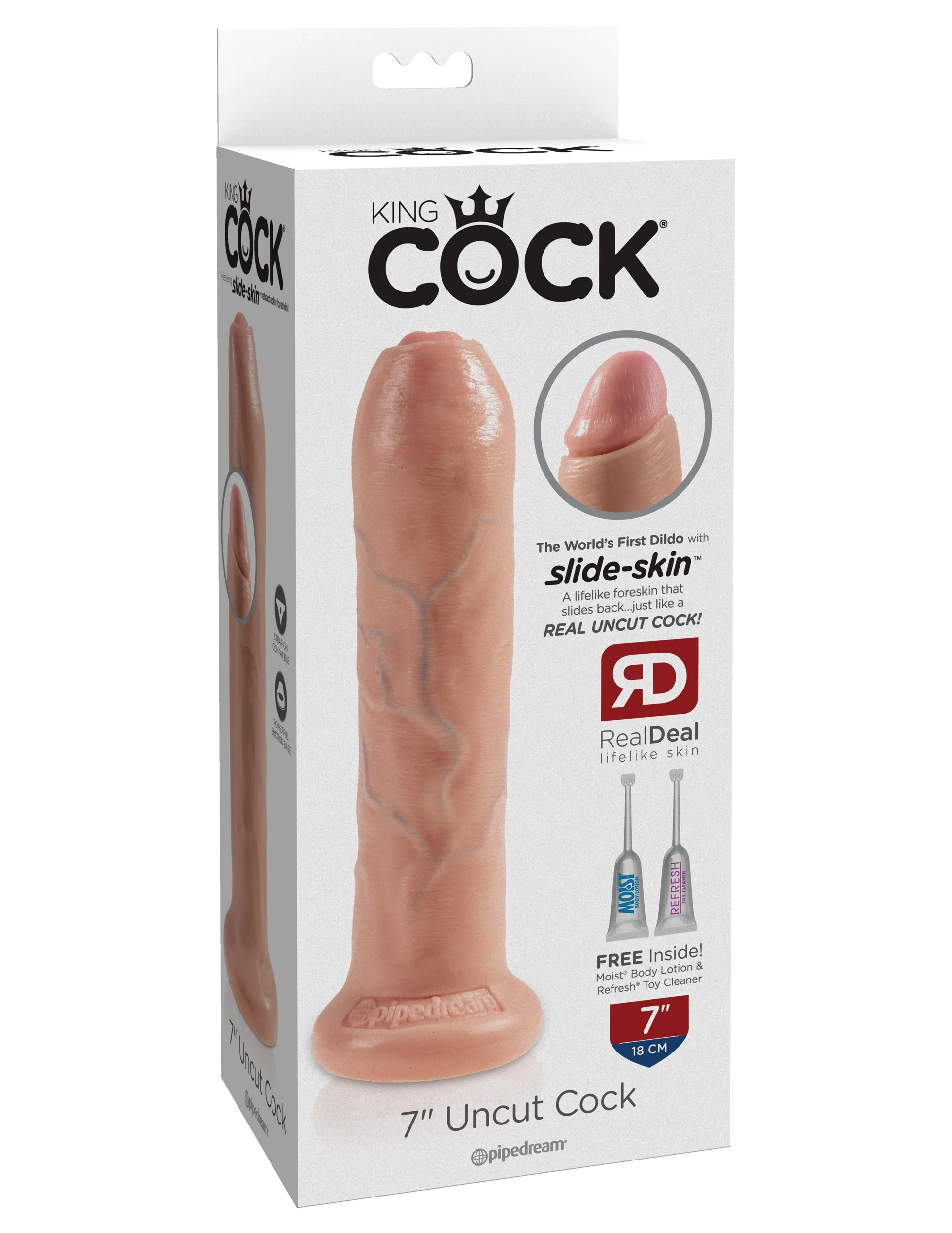 Flesh King Cock 7" Uncut Cock