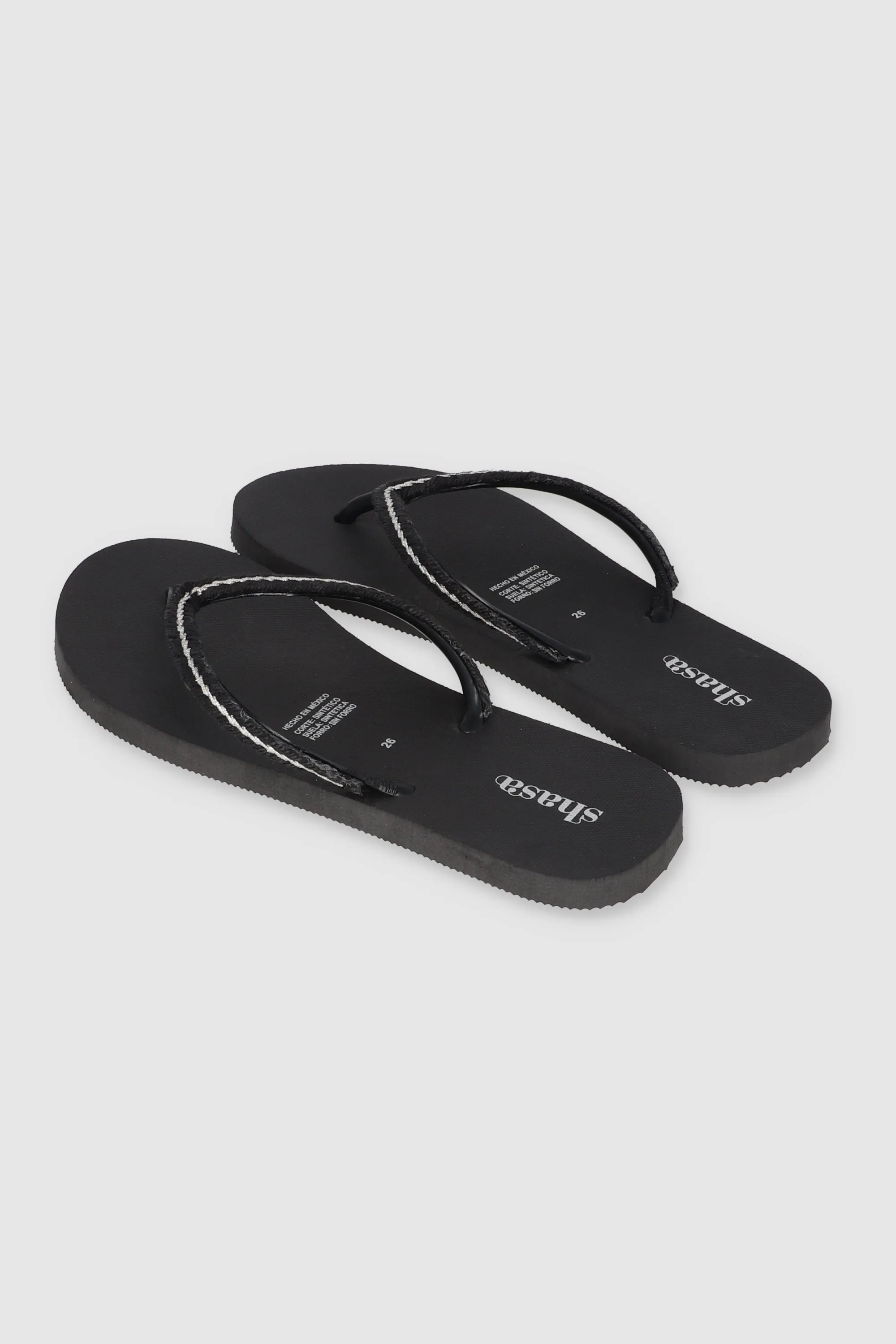 Flip Flop Chinela Brillos Tejido