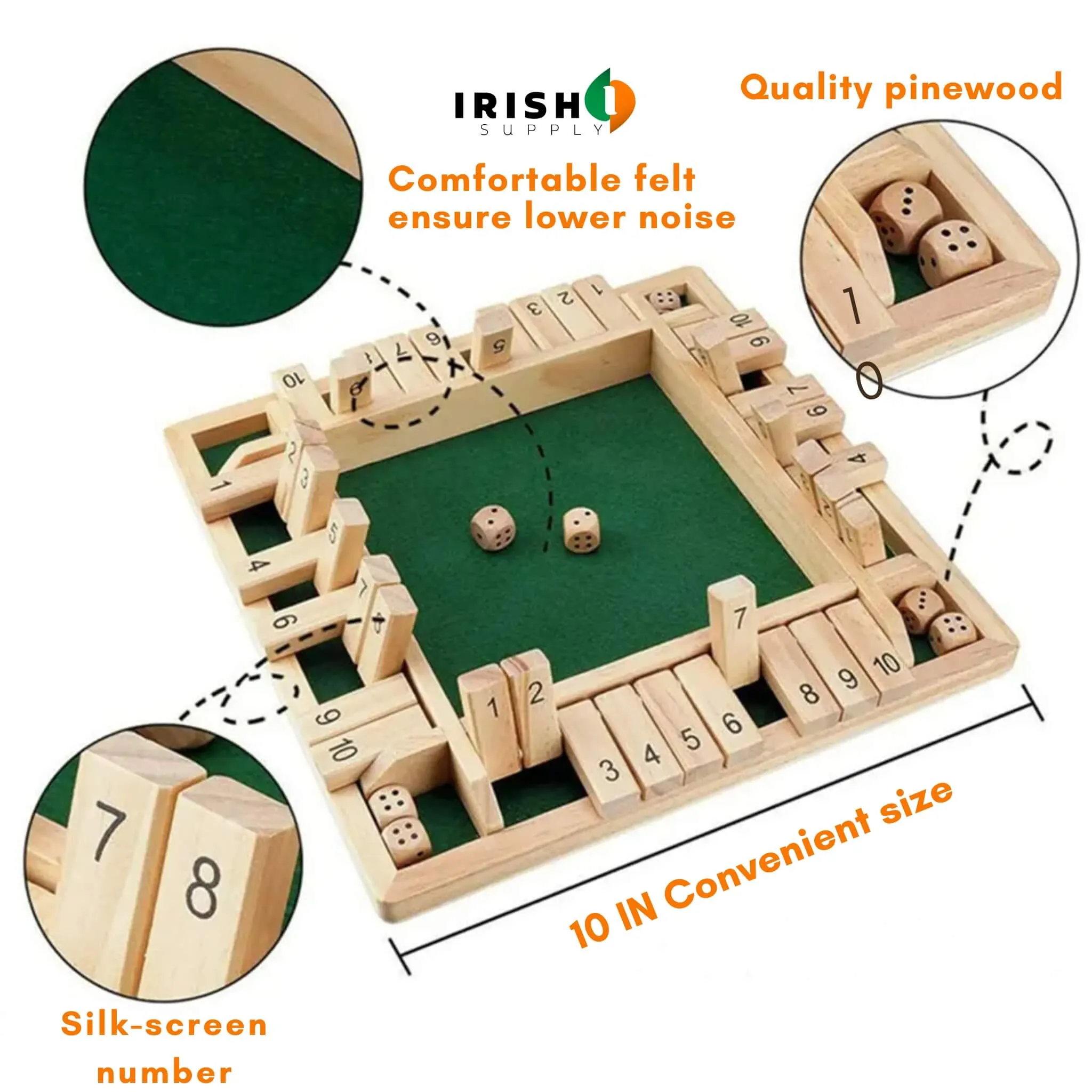 FLIPMASTER 4-Player Shut the Box Game