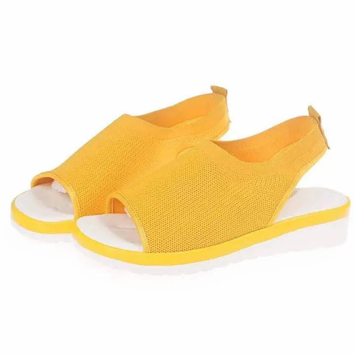 Flying woven flat fish mouth sandals