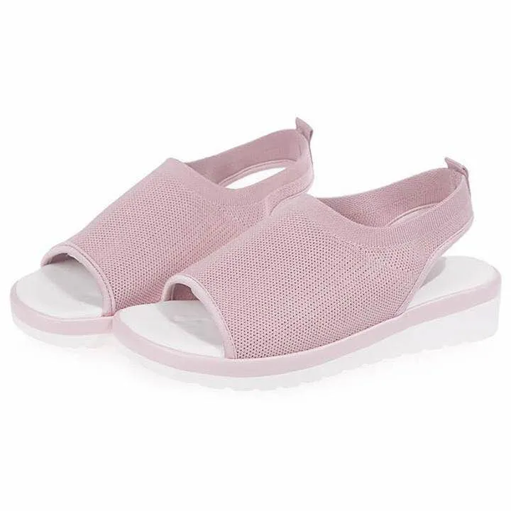 Flying woven flat fish mouth sandals