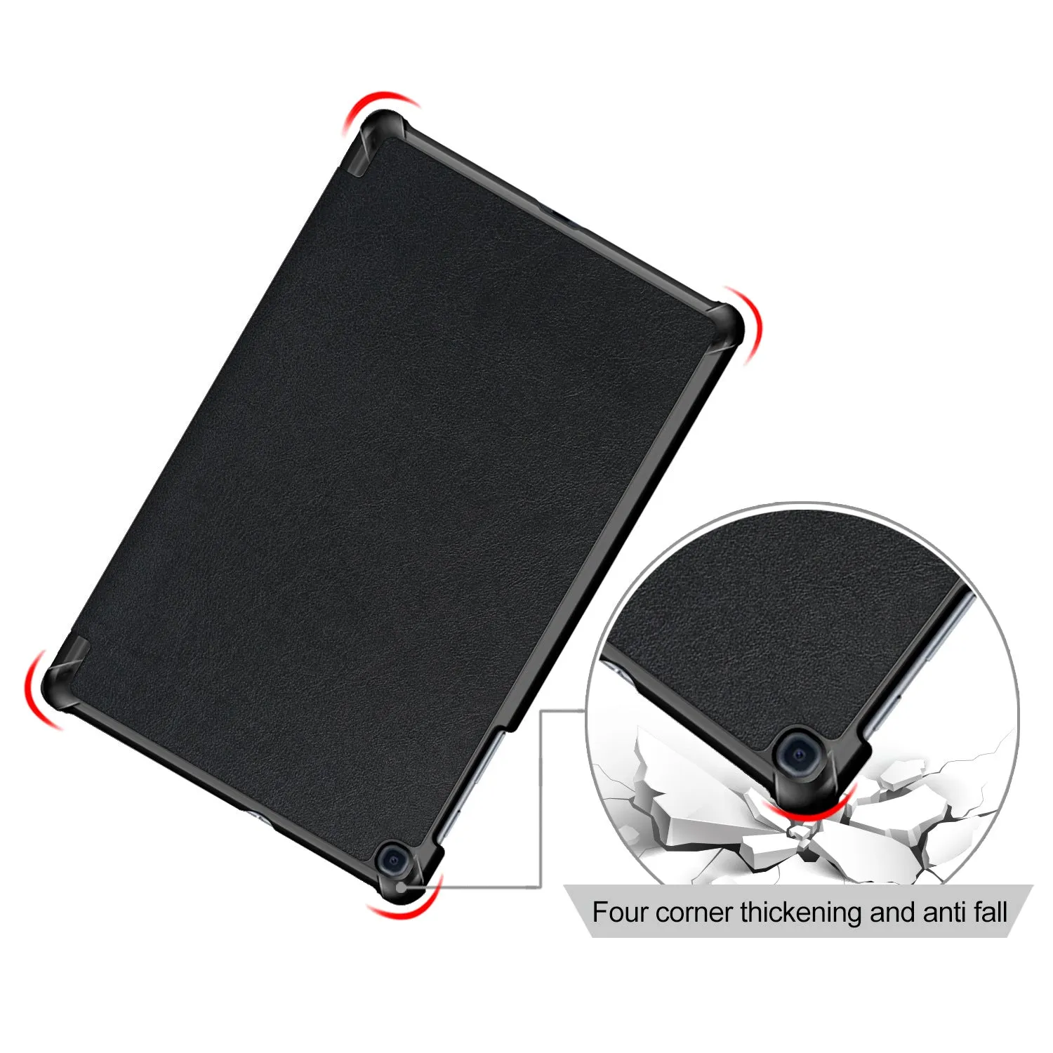 For Samsung Tab A 10.1 2019 T510 t515 Tablet PC Protective Case Flip Type Rose gold