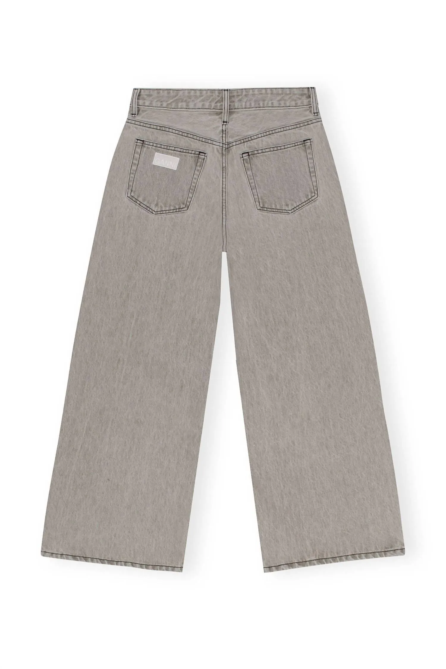 Future Denim Wide Jeans In Gray Quill