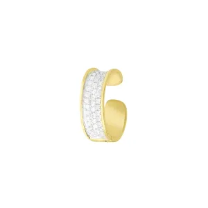 Gabriella Curved Diamond Pave Hinged Cuff