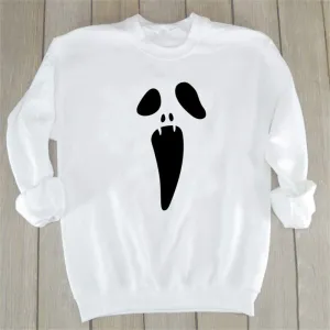 Graphic long Sleeve Shirts Crying Ghost