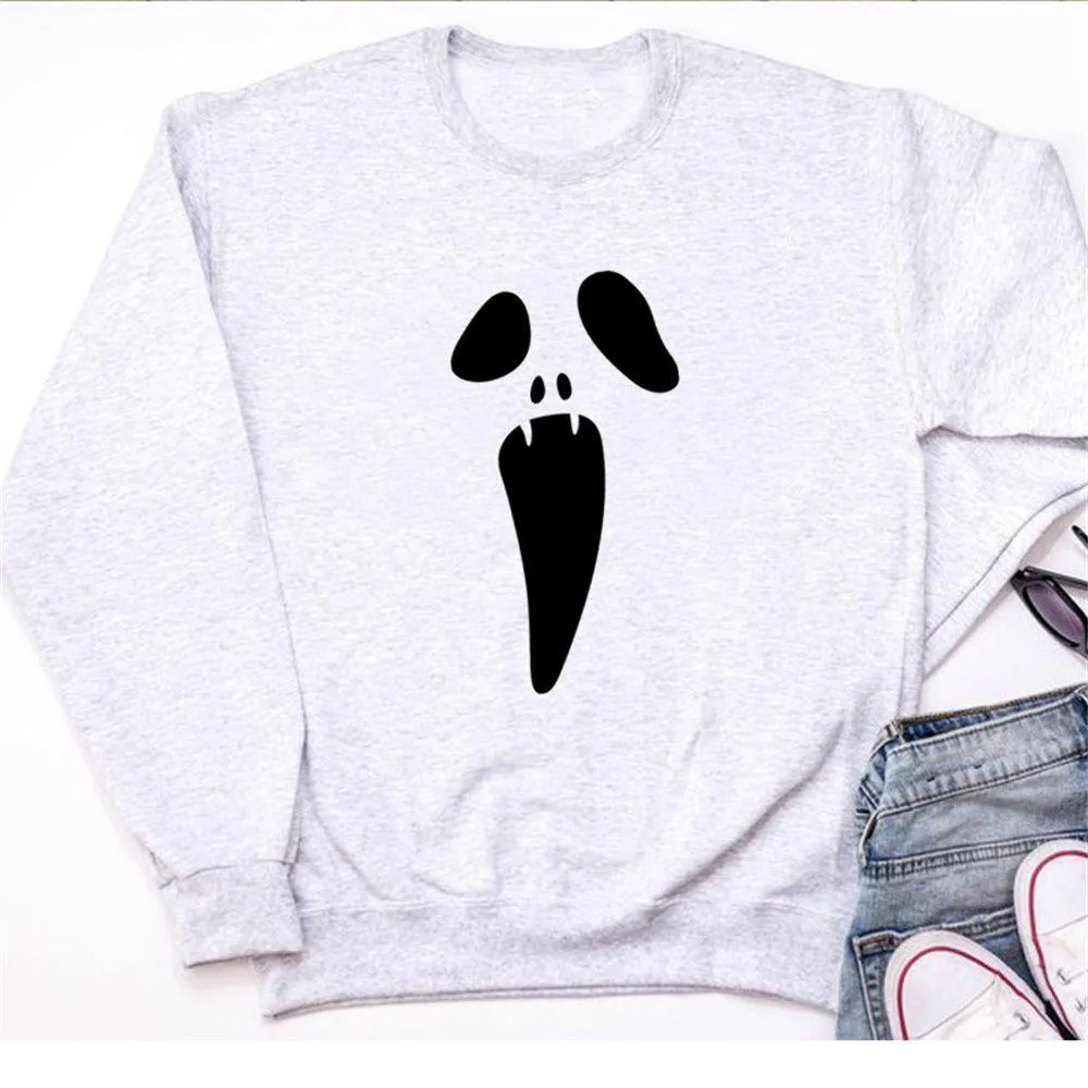 Graphic long Sleeve Shirts Crying Ghost