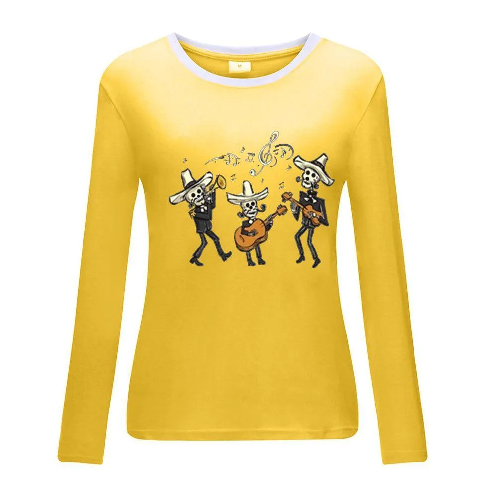 Graphic long Sleeve Shirts Dancing Ghost