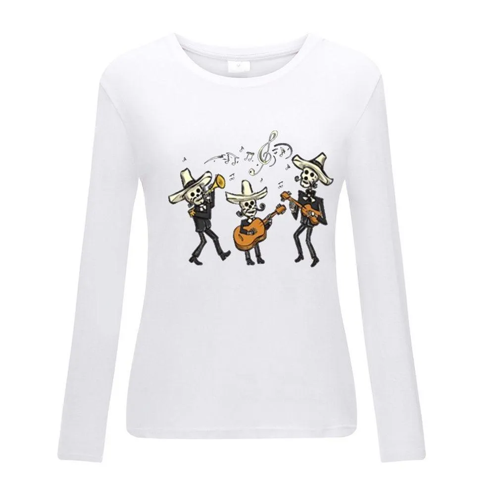 Graphic long Sleeve Shirts Dancing Ghost
