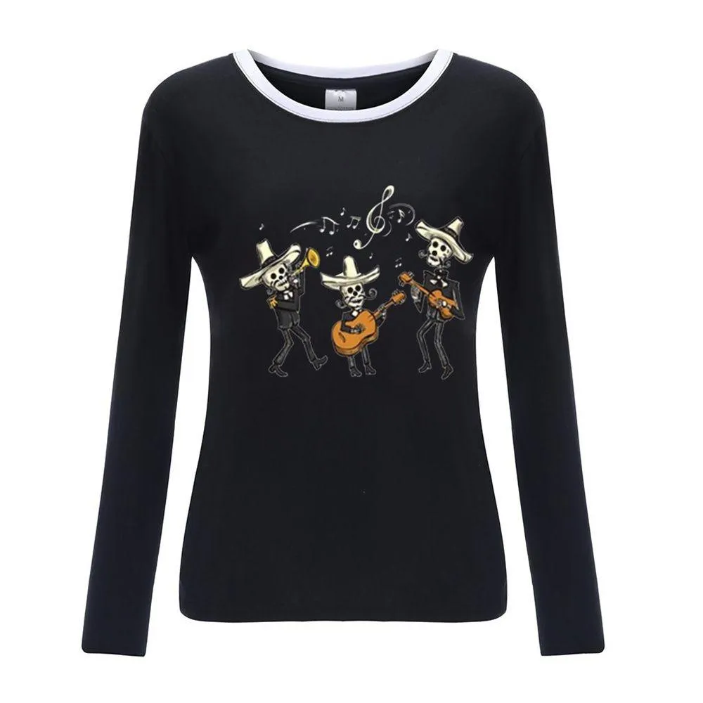 Graphic long Sleeve Shirts Dancing Ghost
