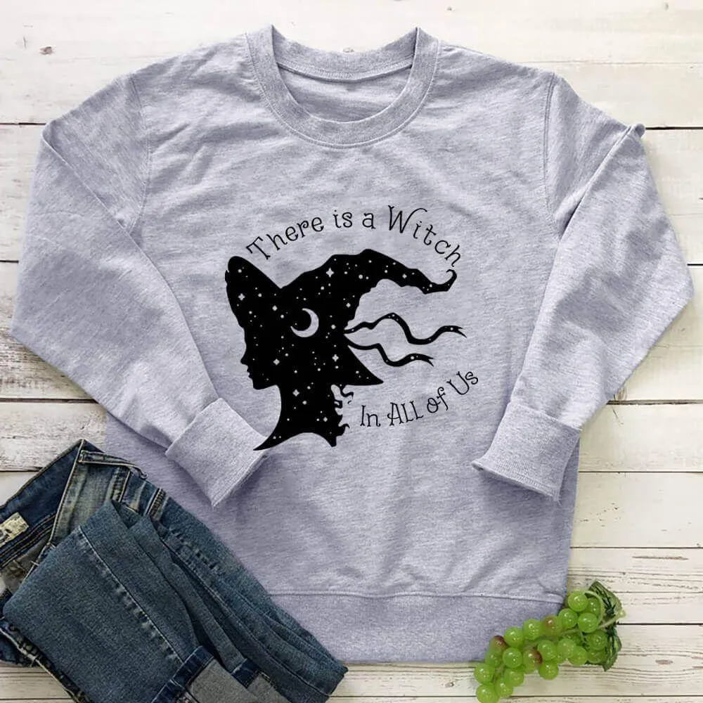 Graphic long Sleeve Shirts There Is A Witch