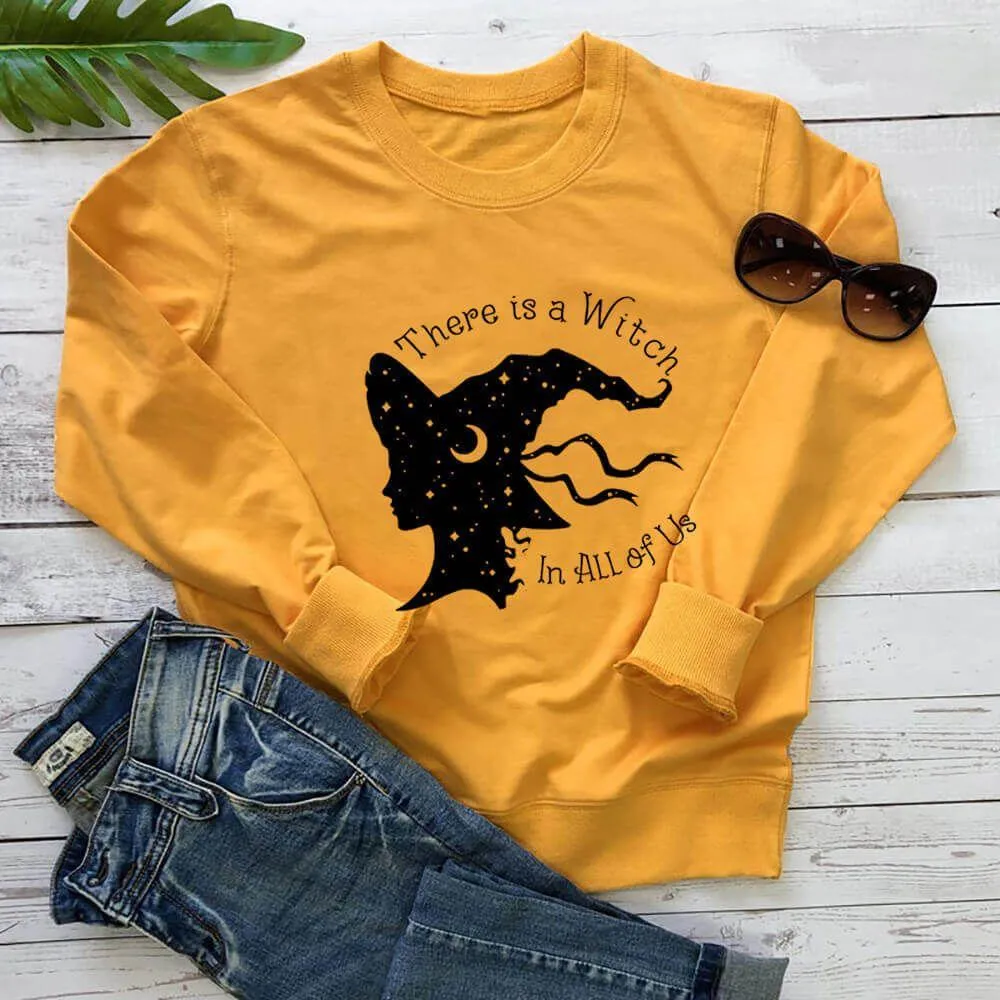 Graphic long Sleeve Shirts There Is A Witch
