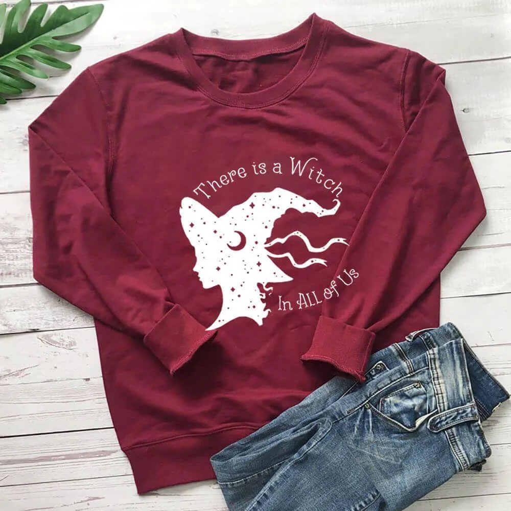 Graphic long Sleeve Shirts There Is A Witch