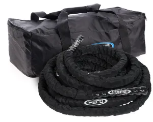 Hampton Herostrength Battle Rope, 2 Handles with Sheath & Carry Bag (1.5 inches x 50 feet), 1 each
