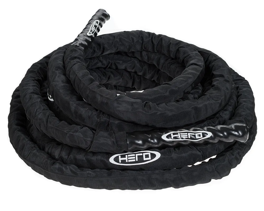 Hampton Herostrength Battle Rope, 2 Handles with Sheath & Carry Bag (1.5 inches x 50 feet), 1 each