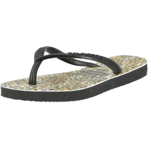 Havaianas Kids Slim Leopard Black Sandals