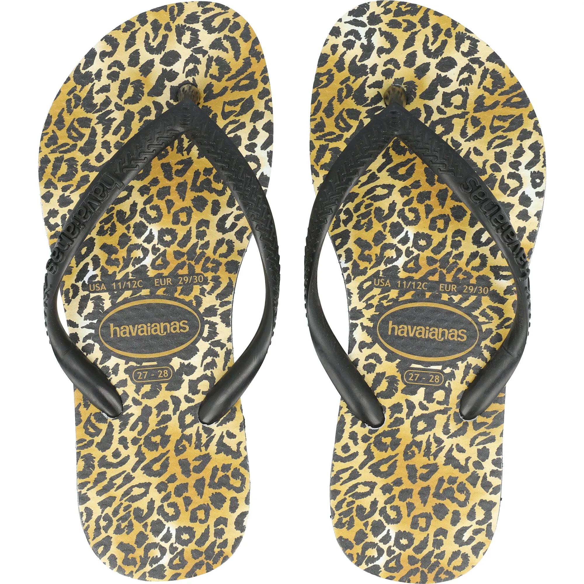 Havaianas Kids Slim Leopard Black Sandals
