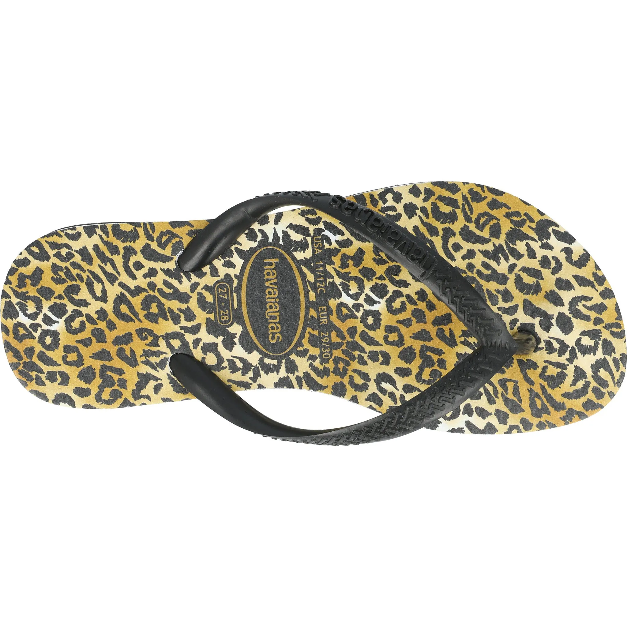 Havaianas Kids Slim Leopard Black Sandals