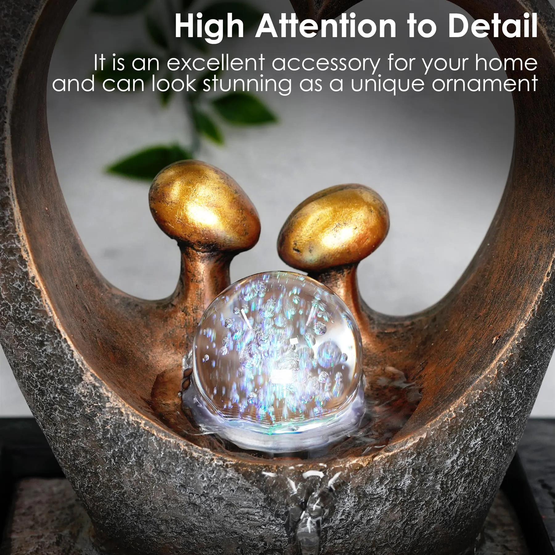 Heart Water Feature Indoor With LED