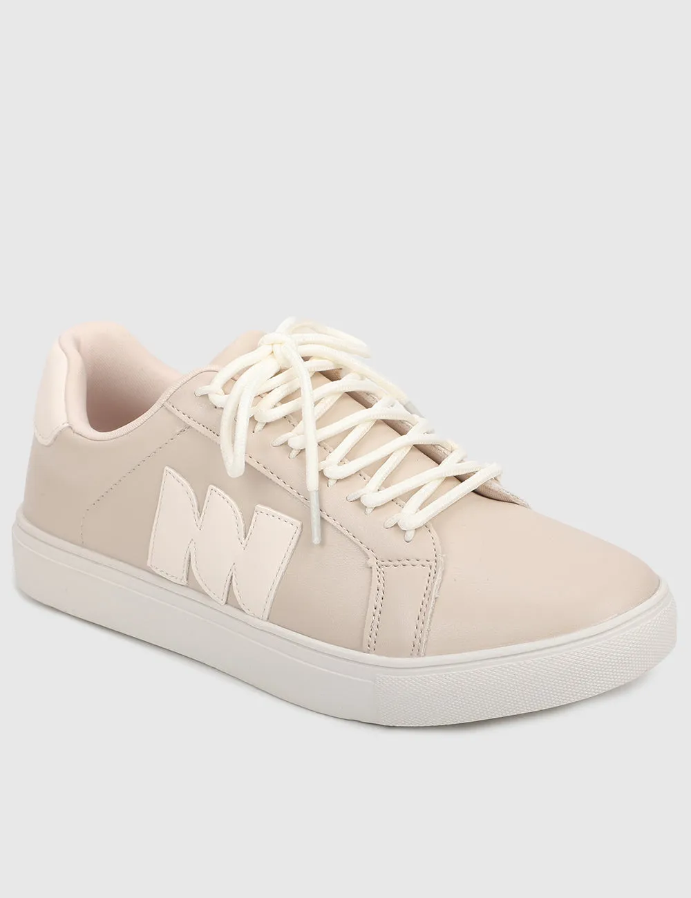 Hobnoob Rounded Toe Sneakers Men (Beige)
